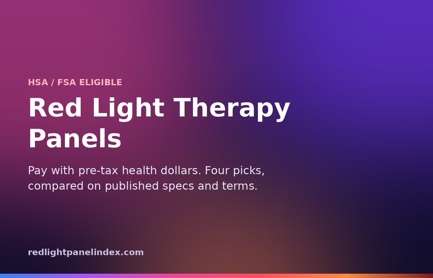 HSA and FSA eligible red light therapy panels
