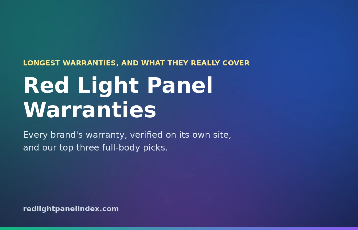 Red light therapy panel warranties compared, with the longest full-body panel warranties